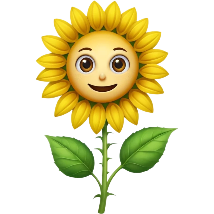 An exact  picture of the sunflower from Plants vs. Zombies emoji