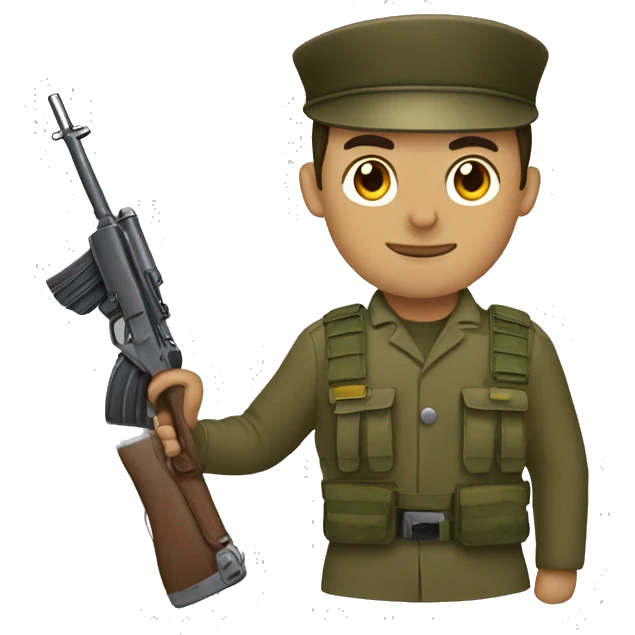 SOLDADOR CON SUS IMPLEMENTOS emoji