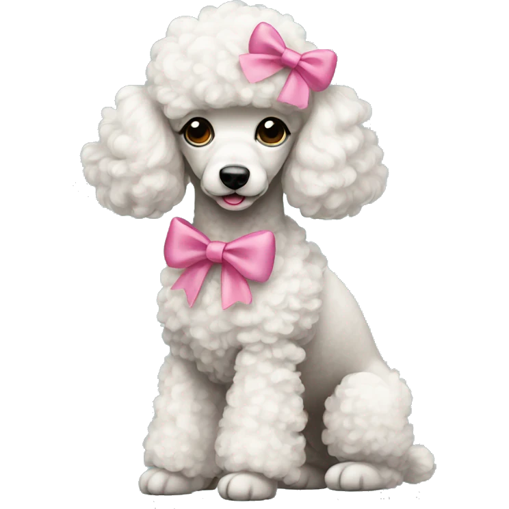 poodle with pink bow emoji