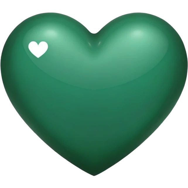 Dark green heart emoji
