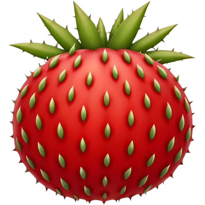 Stenocereus genus fruit without spikes, red and round emoji