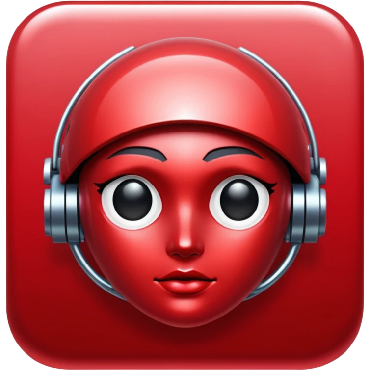 red glitter cyberpunk shine emoji