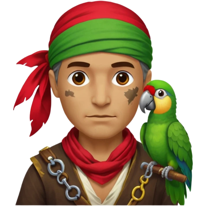pirate and parrot emoji