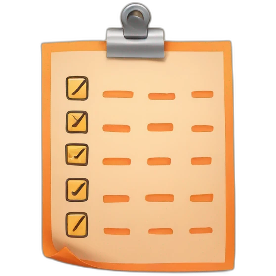 check list orange emoji