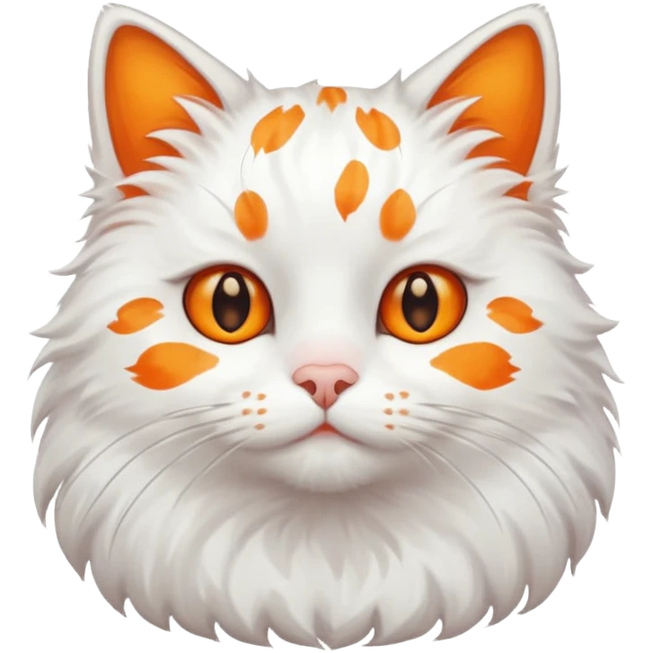 gato blanco con manchas naranjas aesthetic emoji