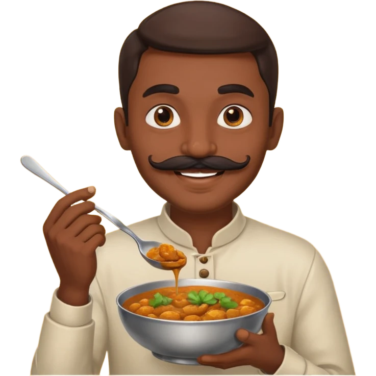 indian man eating curry emoji emoji