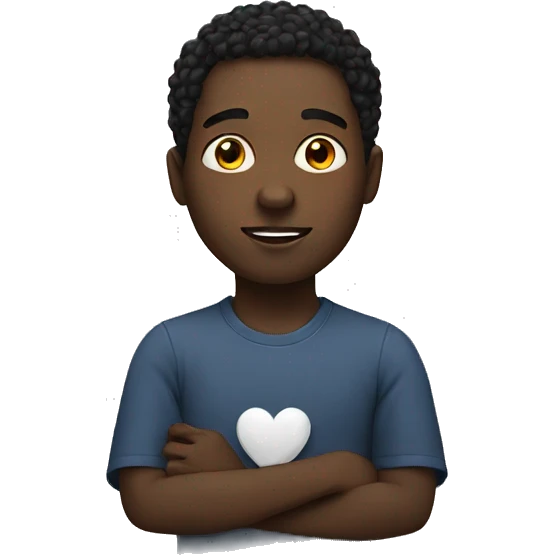 black person with heart emoji
