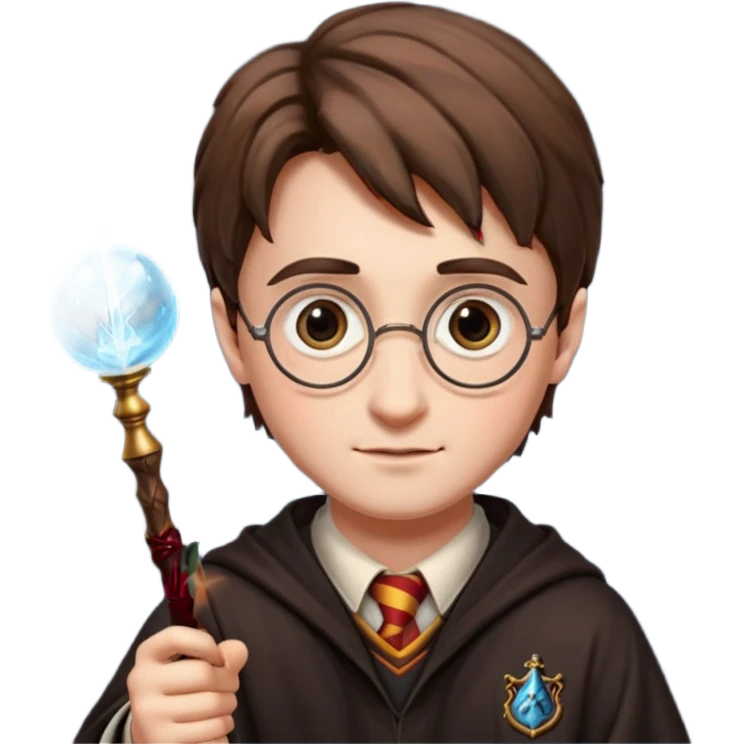 harry potter with magic wand emoji