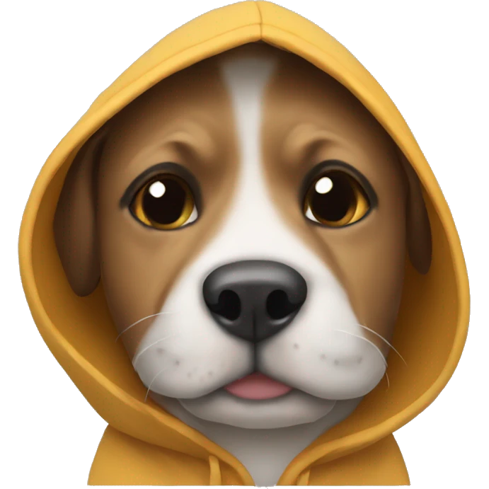 dog wearing a hoodie  emoji