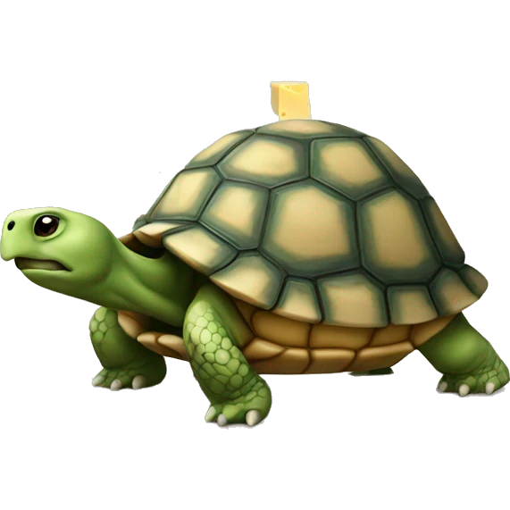Tortoise holding cheese emoji