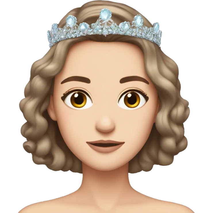 Kiera knightly wearing a pastel tiara emoji