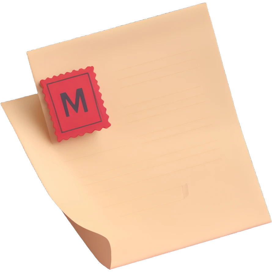 paper document with a red stamp emoji