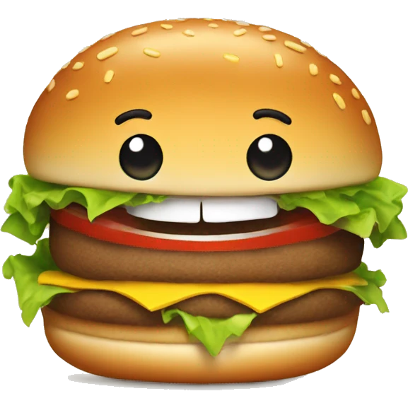 smiling burger emoji