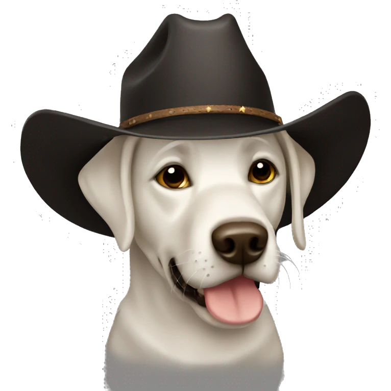 Black Labrador COWBOY hat emoji