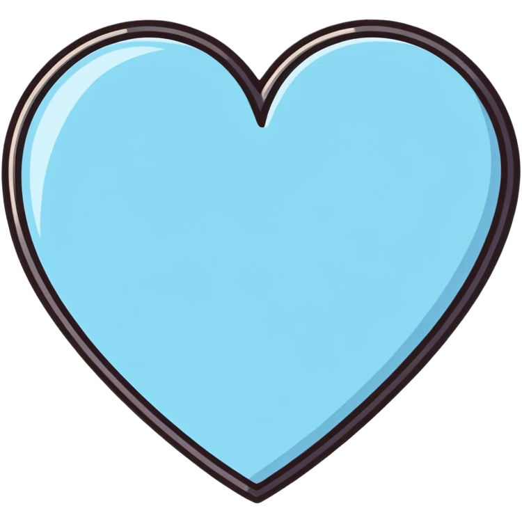 Light blue heart  emoji