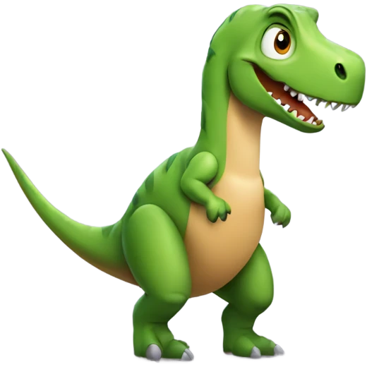 Dinosaur doing a sit up emoji