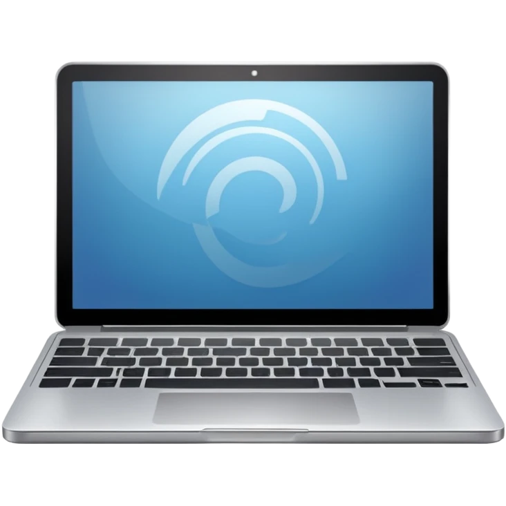 Modern silver laptop emoji
