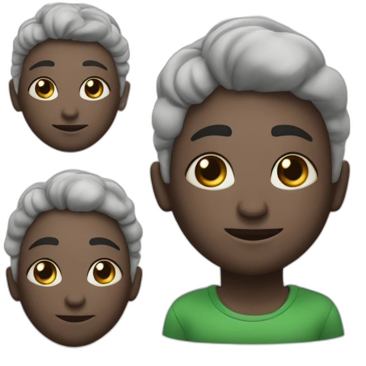 face pele morena com toca preta olhar de apaixonado com flor na boca emoji