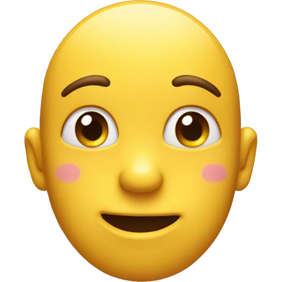 A yellow emoji face with its hands on its cheeks blushing  emoji