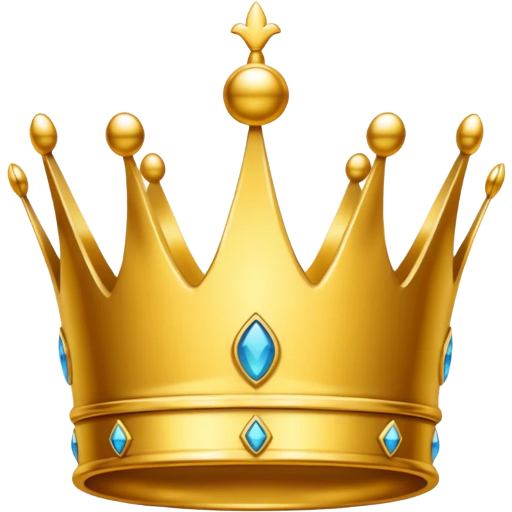 create a crown cartoony without details or anything make it tiny as a real emoji emoji