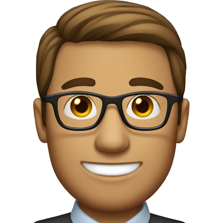 brown haired man with glasses  emoji