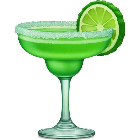 Green margarita in a margarita glass emoji