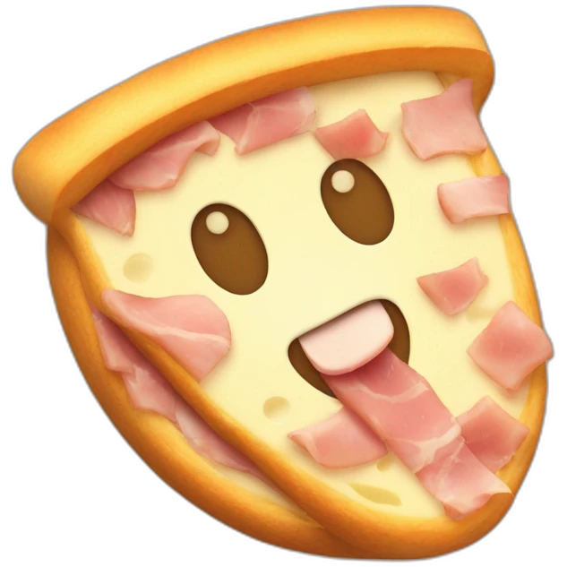 A toasty with ham and cheese emoji