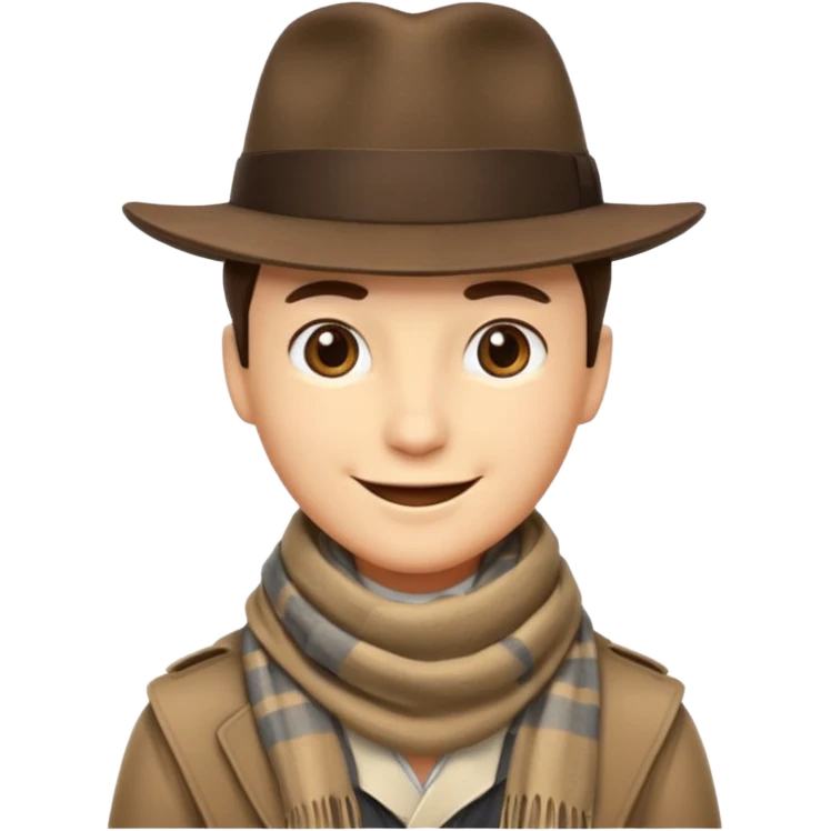 Fedora + scarf emoji