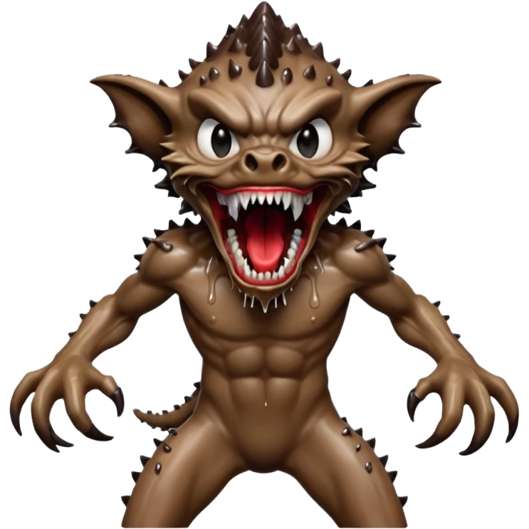 A stranger things demogorgon that look like it is going to run away emoji