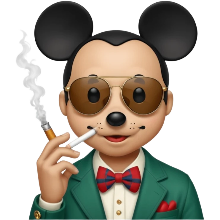 Mickey Gucci qui fume  emoji