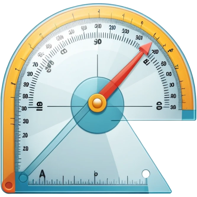 
110 / 5.000
I need the emoji that represents a protractor, that is, the school element used to measure angles emoji