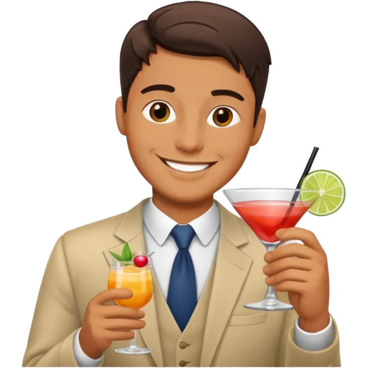 man with drink  emoji