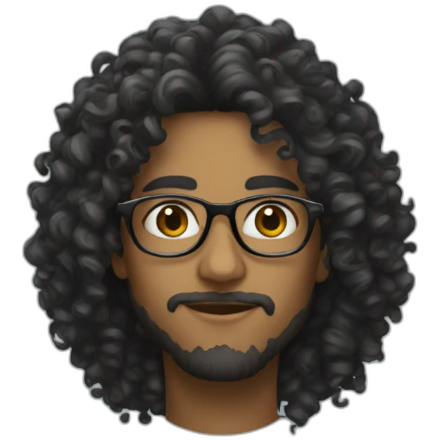 dark-curly-longhair-artist-glasses emoji