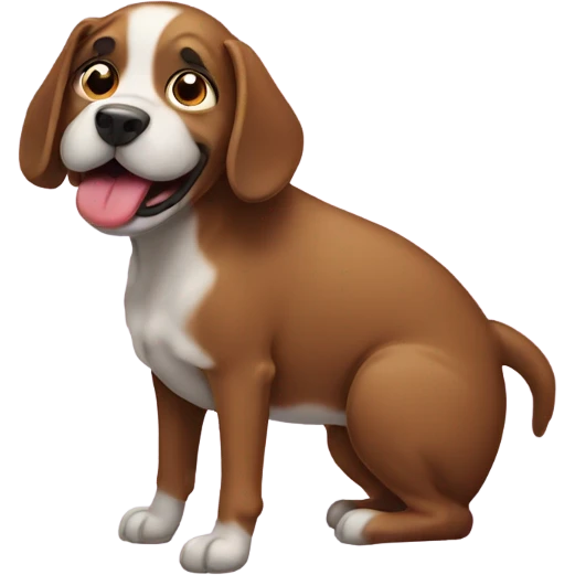 Dog pooping  emoji