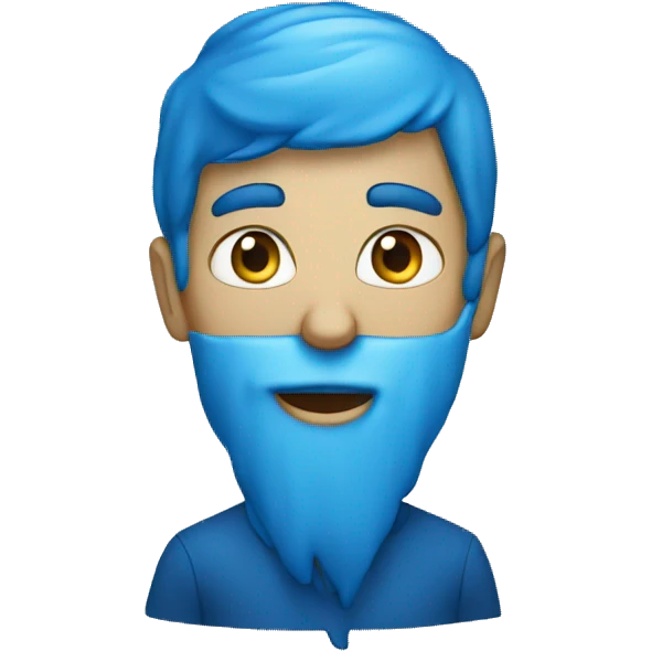 Blue  emoji