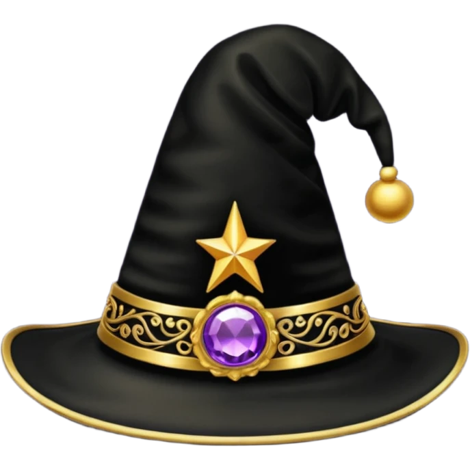A black magic hat emoji