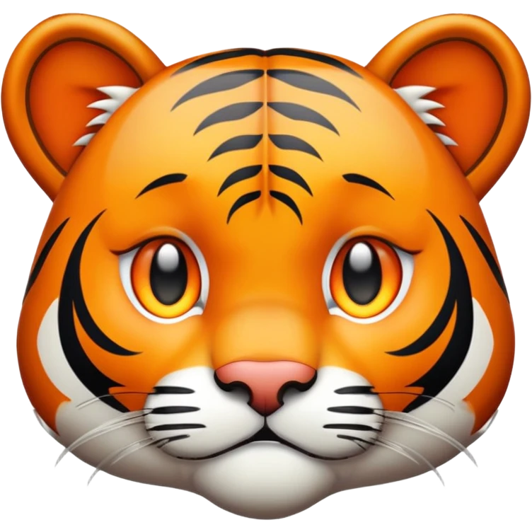 cute tiger crying with tears, sad face emoji