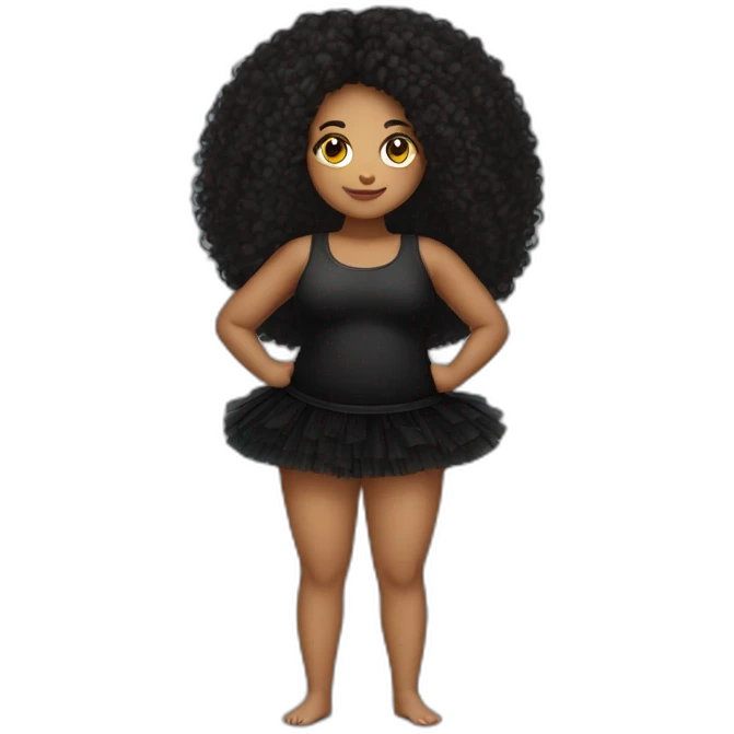 full-body-curvy-балерина-black-tutu top and underside view emoji