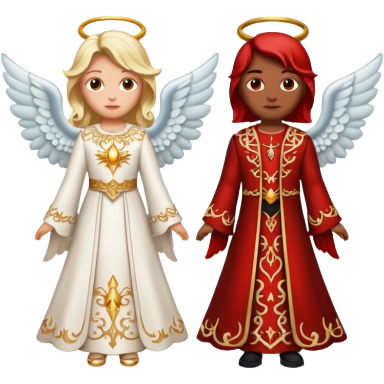 create a angel and devil in one emoji emoji