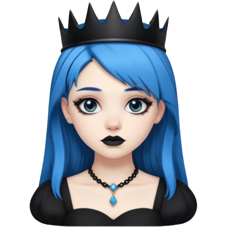 blue haired goth princess emoji