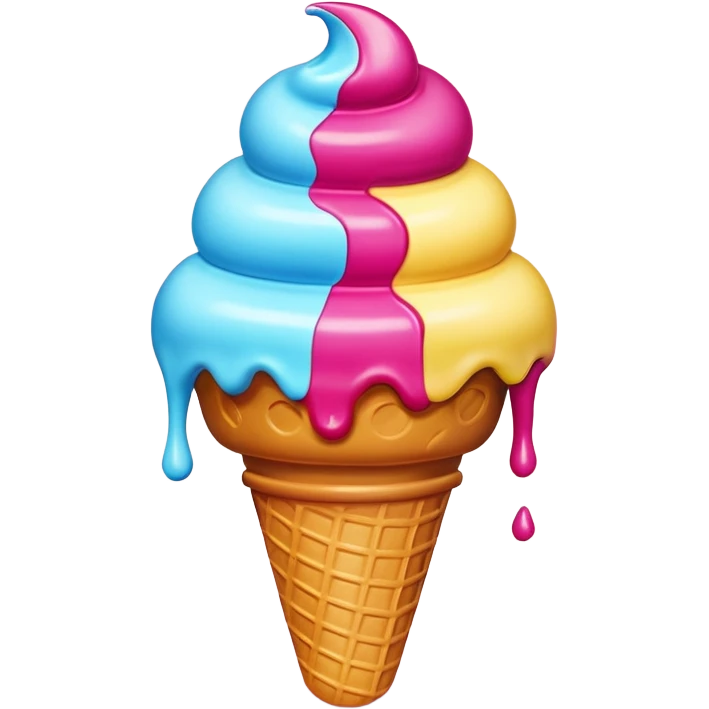 3d ice cream emoji