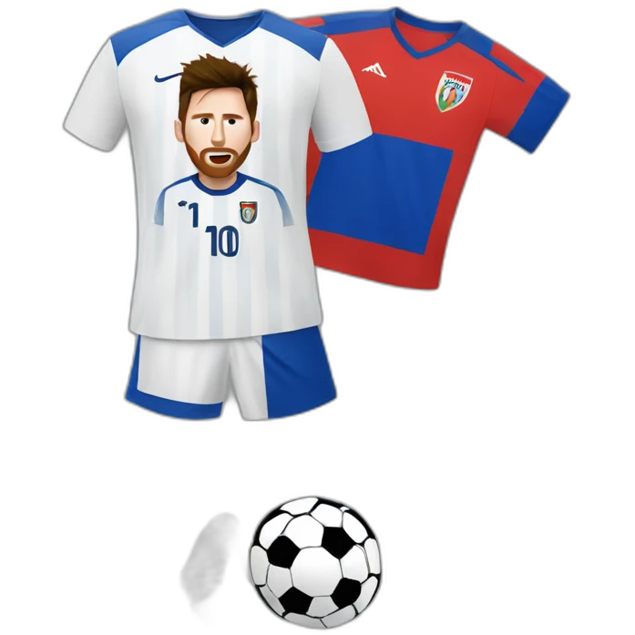 Messi with chile soccer shirt emoji