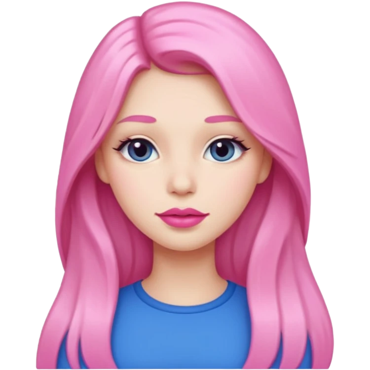 clean girl, pink emoji