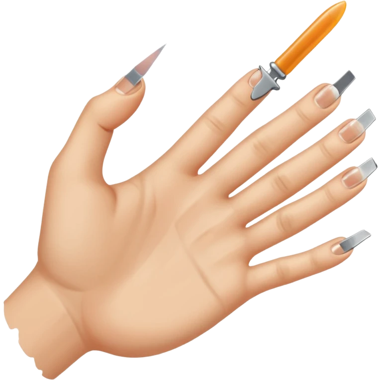 Razor blade lodged under a fingernail. emoji