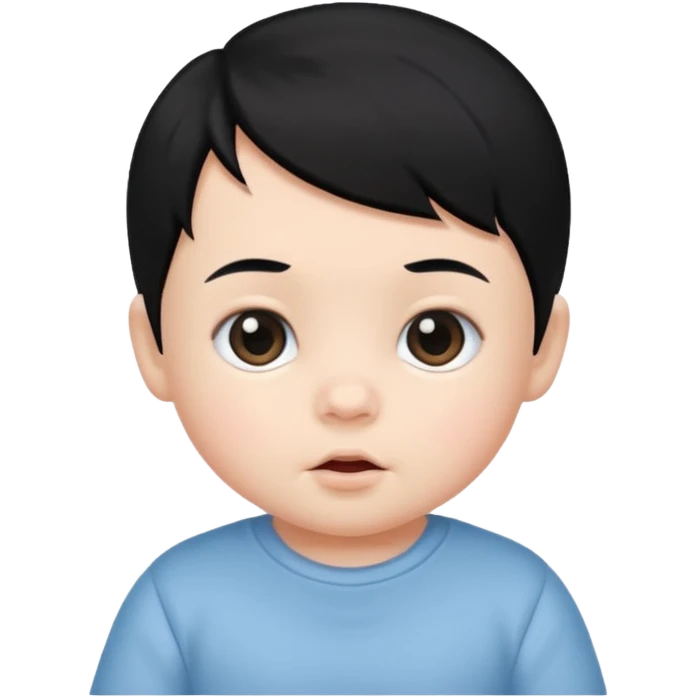 Baby black hair emoji