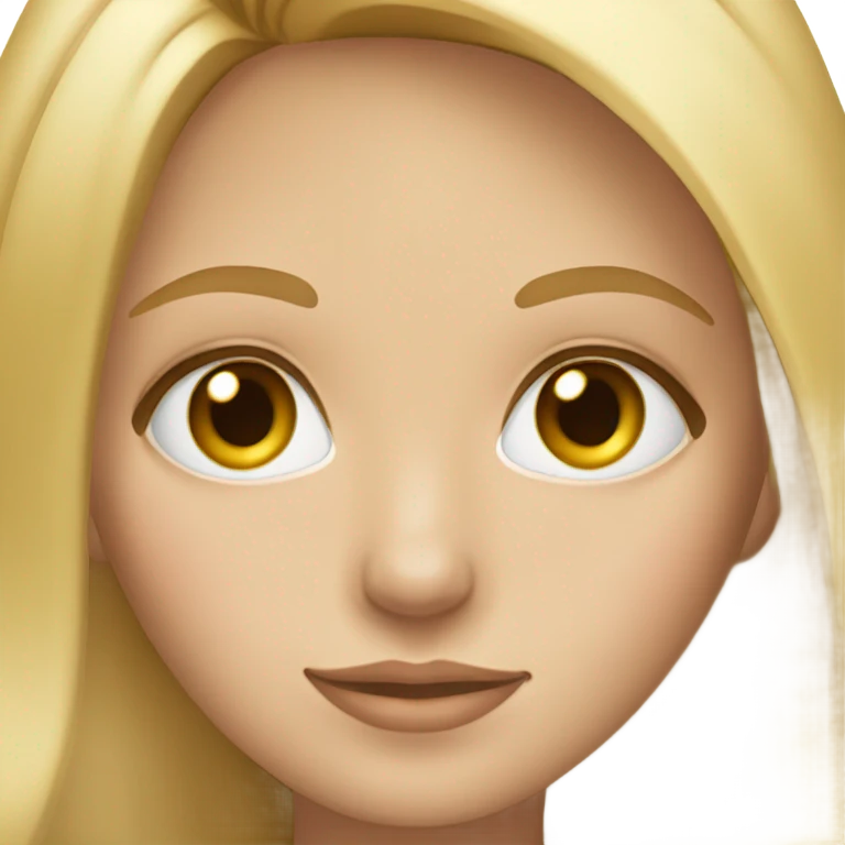 blonde white girl with hazel eyes and straight hair emoji