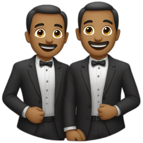 Deux hommes s’embrassent emoji