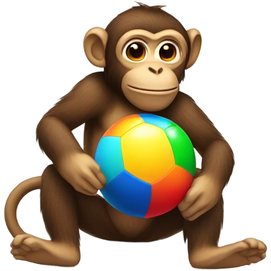 Monkey with a beach ball emoji