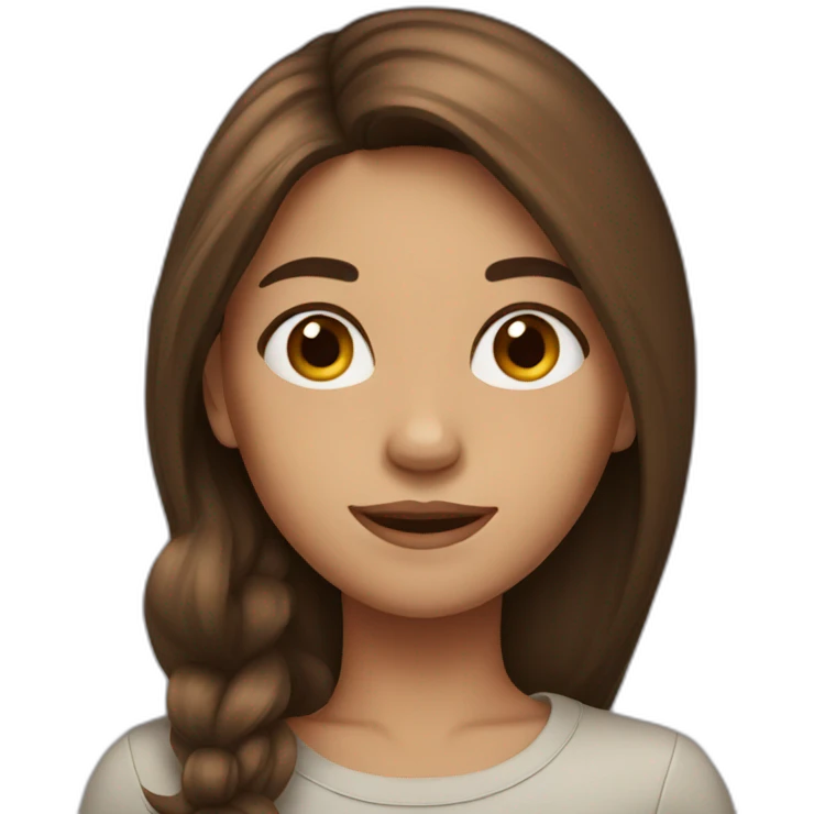 girl with long brown hair emoji