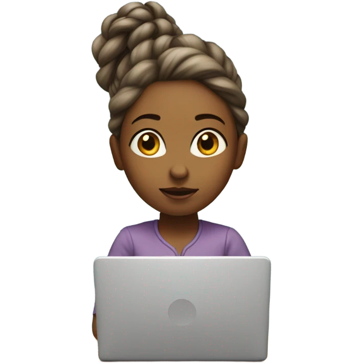 Girl on laptop  emoji